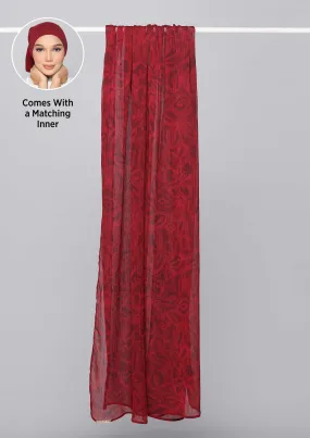 Scarlet Leaf - Shawl With Inner