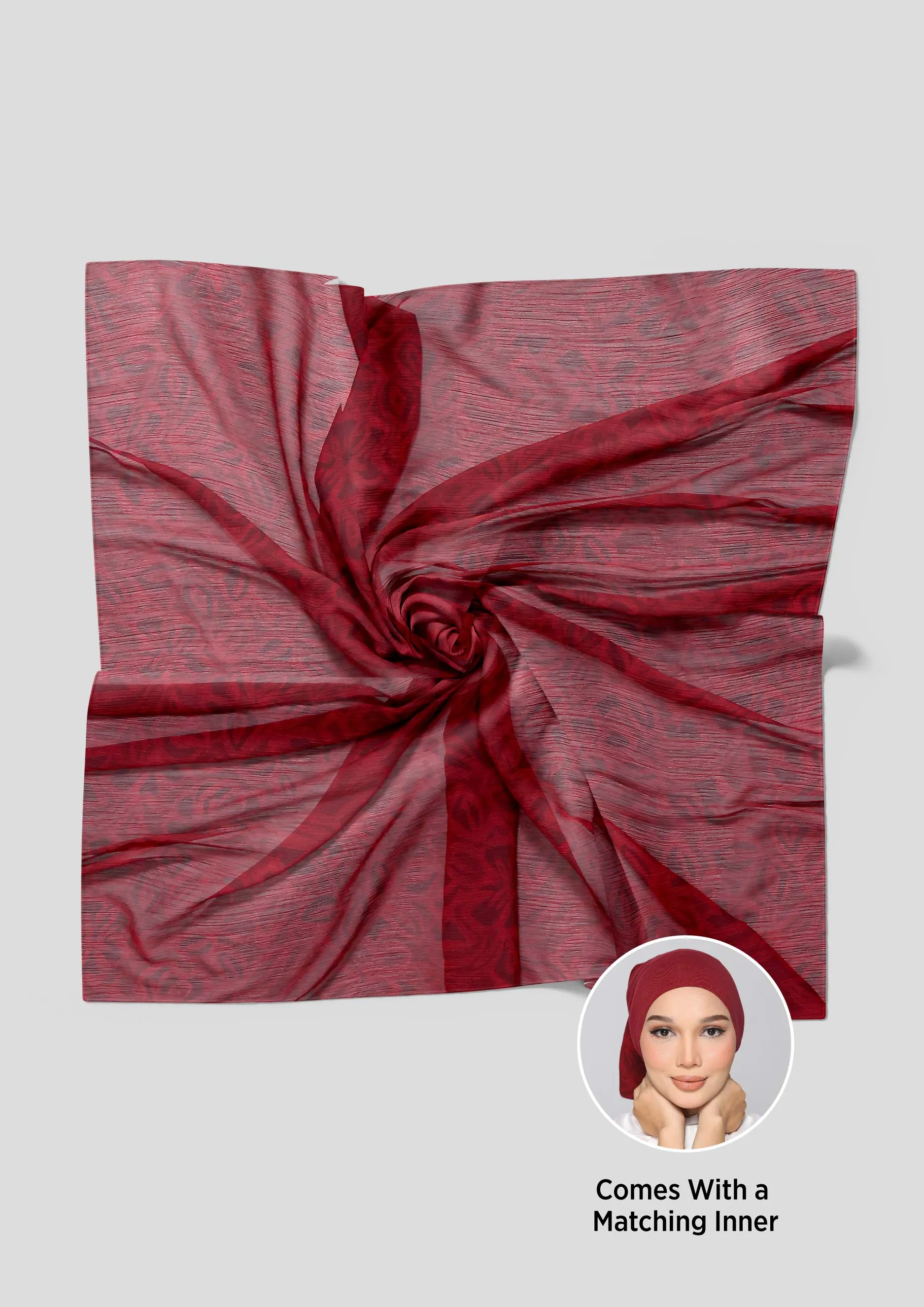 Scarlet Leaf - Shawl With Inner