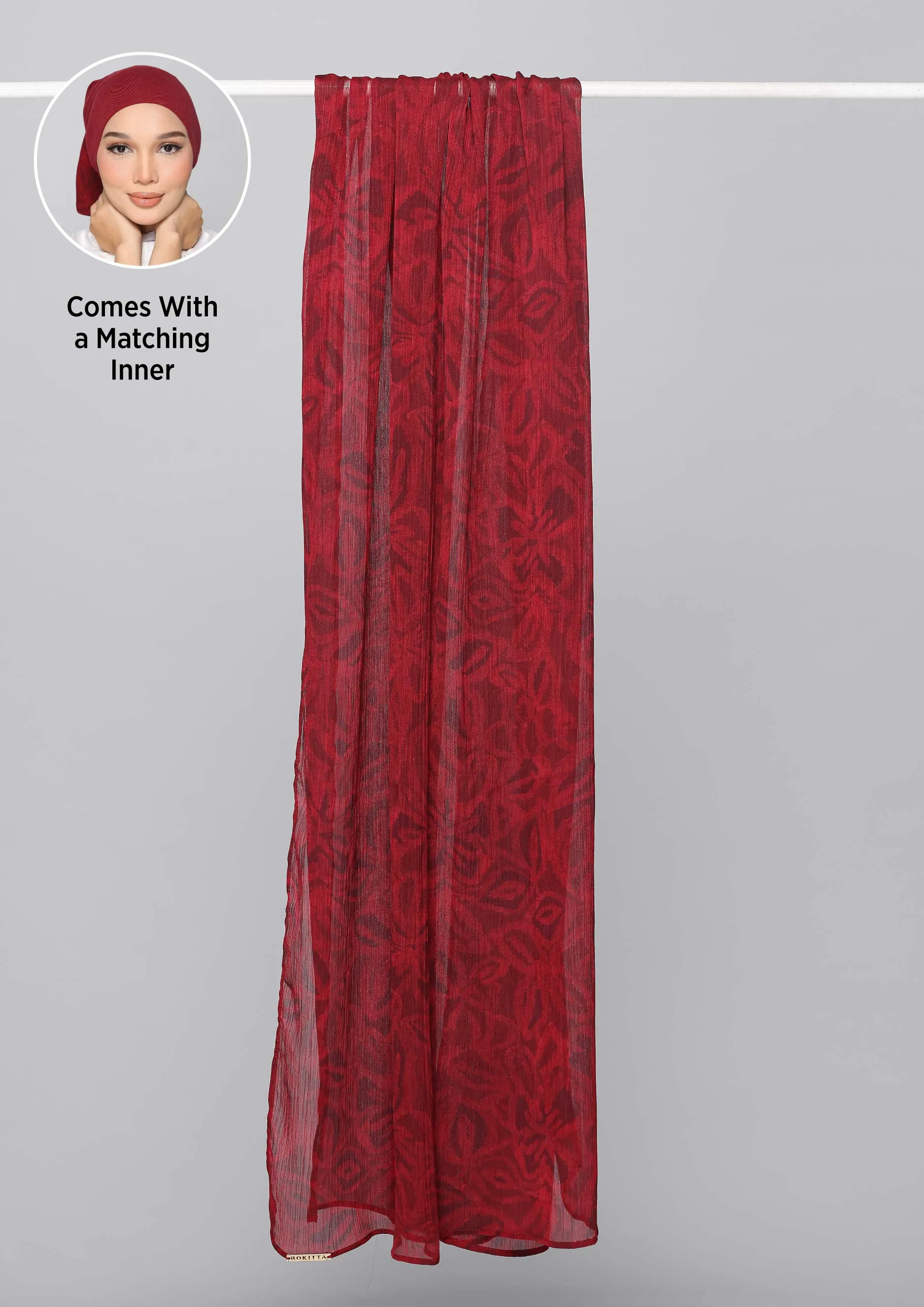 Scarlet Leaf - Shawl With Inner