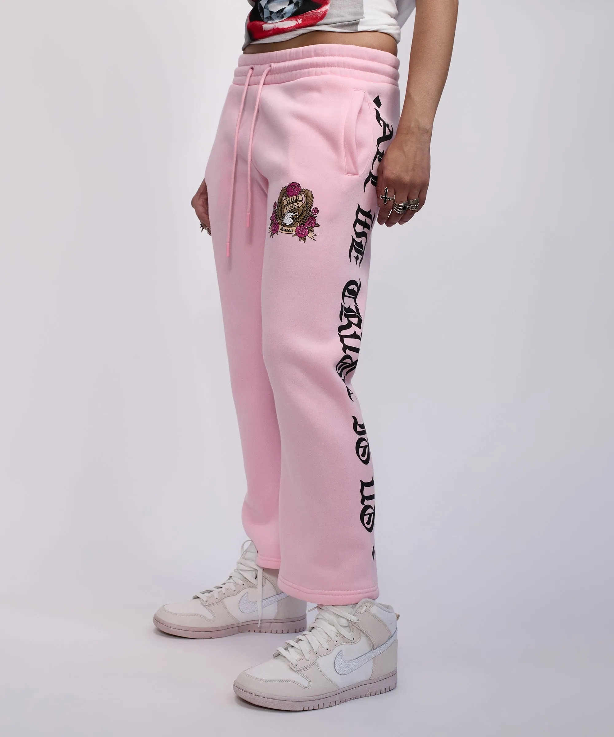Women All We Trust Joggers - Light Pink